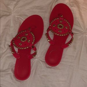 Pink and Gold Jack Roger Jelly Sandals | Size 7